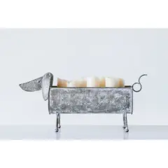 Planter Dog - Gray Metal - Storied Home