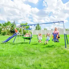 Sportspower Rosemead Metal Swing and Slide Set