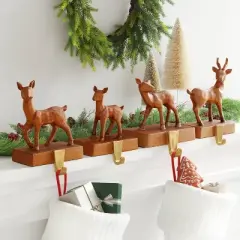 4pk Christmas Natural Carved Looking Deer - Wondershop&trade;