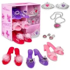 Dress Up America Dress Up Shoes for Girls - Princess Jewelry, Shoes, and Tiara Set