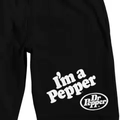 Dr Pepper I'm A Pepper Men's Black Sleep Pajama Shorts