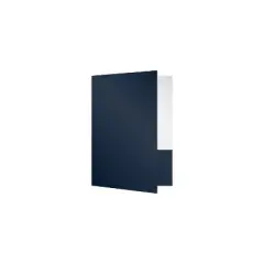 LUX 9 x 12 Presentation Folders Standard Two Pocket 25/Pack Navy Gloss (SF-101-DN12-25)