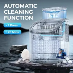 ZAFRO Countertop Ice Cube Maker, 30LBS/24H Portable Ice Machine with Top External Water Tank, Self-Cleaning Function, 16 Pcs Ice Cube/13 Mins