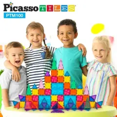 PicassoTiles&reg; Mini Diamond Magnetic Building Block, 100-Piece Set