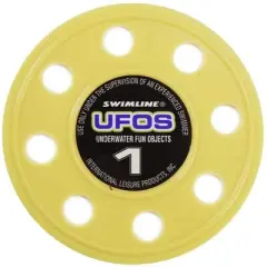 Swimline Set of 6 Purple and Yellow UFO Disc Dive Swimming Pool Game Toys, 3.75", Ages 3+, Pool Games and Toys