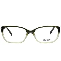 Guess GU 2303 Ol Unisex Rectangle Eyeglasses Olive Gradient 56mm