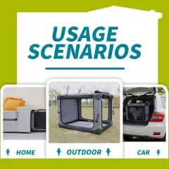 Allforpaws Foldable Pet Travel Crate