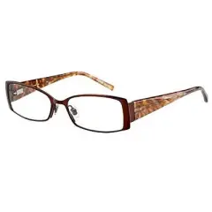 Jones New York J443 54mm Unisex Acetate Rectangular Designer Eyeglasses OR Blue Light Filter OR Reading Glasses in Brown