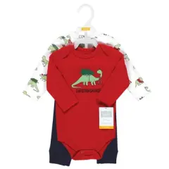 Hudson Baby Infant Boy Long-Sleeve Bodysuits and Pants, Christmasaurus