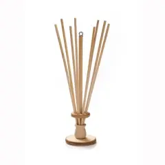 Lehman's Economical and Eco-Friendly Wooden 8-Arm Bag Holder and Bottle Dryer