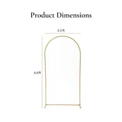 Gold Arch Backdrop Stand  Metal Wedding Arch Stand Gold Arched Frame for Ceremony Outdoor Indoor Decoration