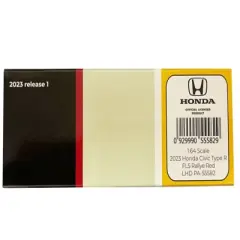 2023 Honda Civic Type R FL5 Rallye Red 1/64 Diecast Model Car by Paragon Models