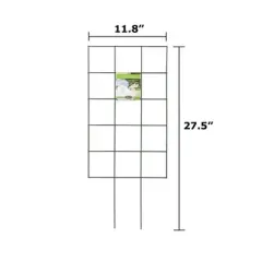 Medium Grid 27.5" Galvanized Steel Plant Trellis Kit &ndash; Durable & Versatile Support for Climbing Plants