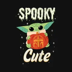 Girl's Star Wars The Mandalorian Halloween Grogu Spooky Cute Pumpkin T-Shirt