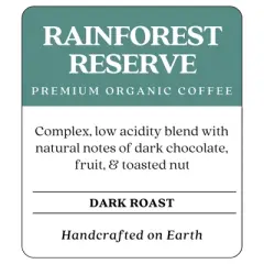 Copper Moon Rainforest Reserve Organic Blend Dark Roast Whole Bean Coffee - 2lbs