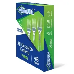 Diamond All Occasion Clear Disposable Forks - 48ct