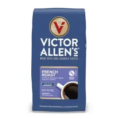 Victor Allen's Coffee French Roast Ground Coffee, Dark Roast, 6 Pack - 10oz Bags