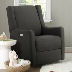 Delta Children Mercer Nursery Swival Power Recliner with Livesmart by Culp Fabric