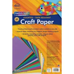 Creativity Street&reg; Craft Paper, 20 Assorted Colors, 12" x 18", 60 Sheets