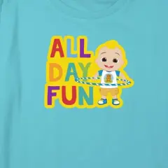 Girl's Cocomelon All Day Fun with JJ Crop Top T-Shirt