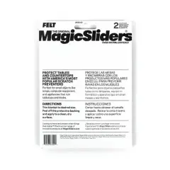 Magic Sliders 2pk 4.5''X6" Heavy Duty Adhesive Self-Stick Oatmeal Blanket