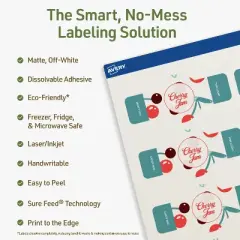 Avery Dissolvable Wraparound Band Labels, 1.5" x 3.5", 50 Labels