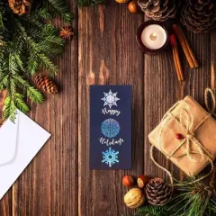 Best Paper Greetings 36 Pack Christmas Money Cards with Envelopes, 6 Holiday Snowflake Designs (3.6 x 7.25 In)