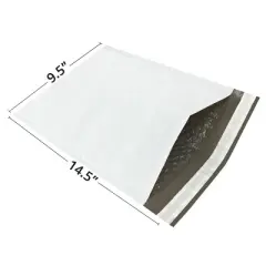 UOFFICE Pack of 25 Poly Bubble Mailer Bags 9.5"x14.5" #4 White Self-Sealing Envelopes