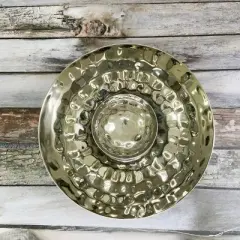 Inox Artisans Hammered Chip & Dip Bowl