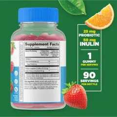 Lifeable - Sugar Free - Probiotic + Prebiotic Fiber - Kids - 90 Gummies