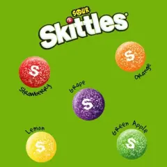 Skittles Sour Candy, Chewy Fruit Candies Share Size Bag - 13.7oz