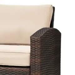 6 Piece Outdoor Patio Furniture Set with Cushions and Coffee Table