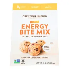 Creation Nation Oat Yes! Vegan Chocolate Chip Energy Bite Mix - Case of 6/10.4 oz