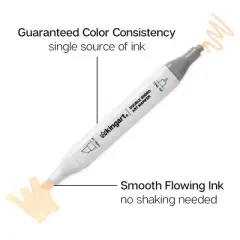 KINGART PRO Double-Ended Markers 12 Neutral Colors