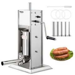ROVSUN 15LBS/7L Manual Sausage Stuffer with Two Speed & 5 Stuffing Tubes for Commercial and Home