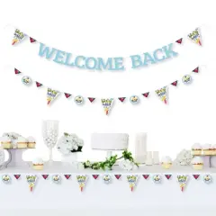 Big Dot of Happiness Back to School - First Day of School Classroom Letter Banner Decoration - 36 Banner Cutouts and Welcome Back Banner Letters