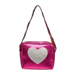 Limited Too Girl's Crossbody Bag in Metallic Fuchsia