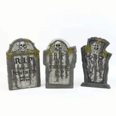 Fun World 22-inch Mossy R.I.P Tombstone Decoration