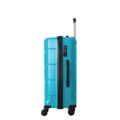 MAYEERTY 3-Piece Luggage Sets, Suitcase with Wheels, Hardside Suitcase with Spinner Wheels and Scratch-Resistant Surface, Blue - 20", 24", 28"
