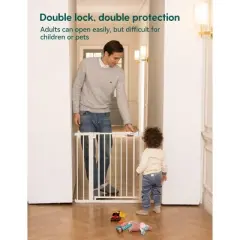 Babelio PressGuard C5 Expandable No Drill Baby and Pet Gate, Pressure Mounted Safety Gate for Stairs