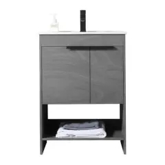 Fine Fixtures Phoenix Bathroom Vanity with White Ceramic Sink - Full Assembly Required