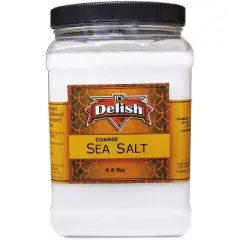 Coarse Grain Real Sea Salt by It's Delish, &ndash; 4.6 LBS Jumbo Container