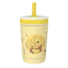 Zak Designs 12oz Winnie The Pooh Stainless Steel Vacuum Kelso Tumbler Yellow