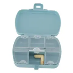 Unique Bargains 6 Grid Portable Mini Pill Case 1 Pc