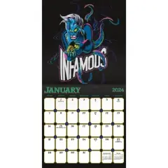 Trends International Inc. 2023-24 Wall Calendar 12"x12" Disney Villains