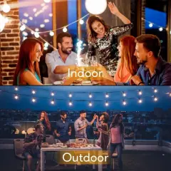 Itopfox 100FT LED Outdoor String Lights with 52 Shatterproof G40 Dimmable Bulbs, 2-Pack Waterproof Hanging Lights for Patio Backyard Porch Party