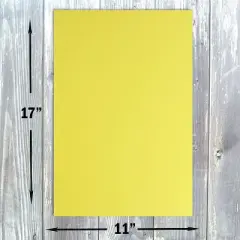 Hamilco Colored Cardstock Scrapbook Paper 11" x 17" Fresh Lemon Color Card Stock Paper 50 Pack