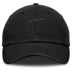 NCAA Wisconsin Badgers Unstructured Black Tonal Cotton Hat
