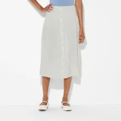 Women's Maxi Dropwaist Button-Front Skirt - Wild Fable&trade; Off-White