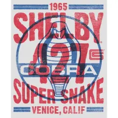 Women's Shelby Cobra Blue and Red Distressed Poster Racerback Tank Top